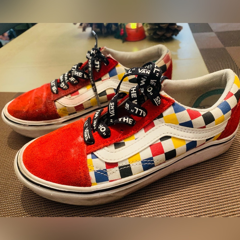 Vans Kids Multicolor Checkered Sneakers